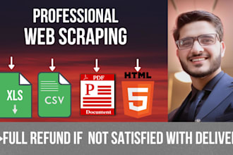 do professional web scraping, data extraction and data mining