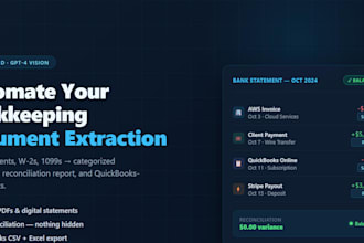 extract and categorize transactions from your financial document