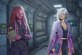 draw or design your character for visual novel
