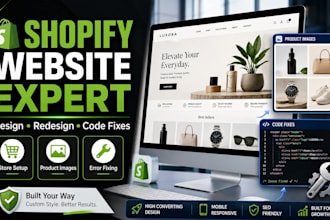do create shopify website and fix problems