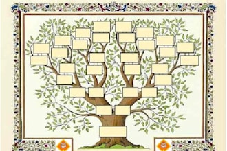 create a professional custom family tree design