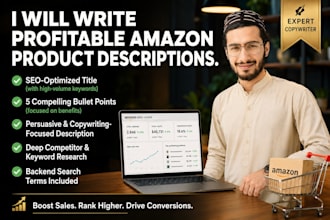 write SEO amazon product description that converts