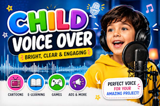 record natural urdu child voice over for kids content