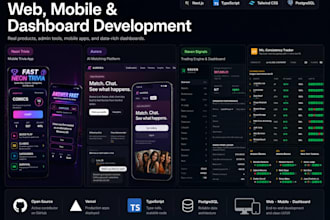build your mvp web app or dashboard