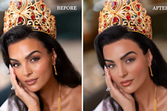 photo editing  portrait and skin retouching
