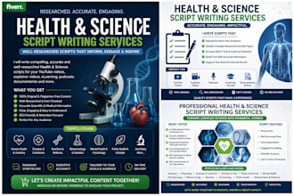 write engaging health and science youtube video scripts