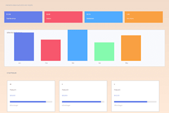 interactive react components  custom web UI design