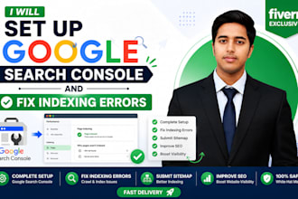 set up google search console and fix indexing errors