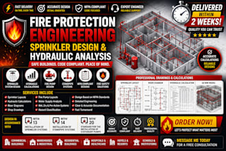 provide fire protection engineering sprinkler design and hydraulic analysis