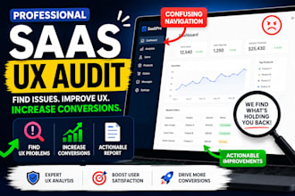 do saas UX audit and provide actionable UI UX improvements