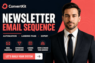 setup convertkit newsletter email sequence automation landing page expert