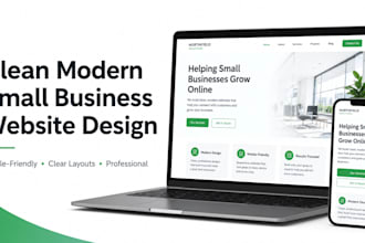 design a clean modern website for your small business