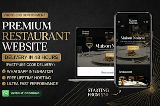 design a restaurant or cafe website with pure HTML CSS and javascript
