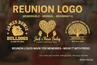 design a custom family reunion logo and event t shirt