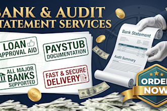 help you for loan applications with bank statements