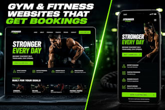 design gym, charity or photo booth website