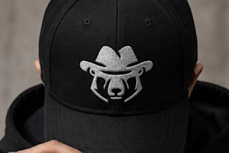 digitize logo to dst pes exp for cap embroidery