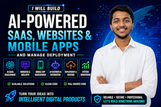 build ai powered saas, websites, mobile apps and manage deployment