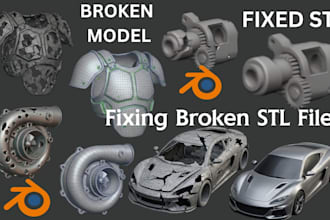 repair broken stl fix mesh error edit obj stl model scan cleanup for 3d printing