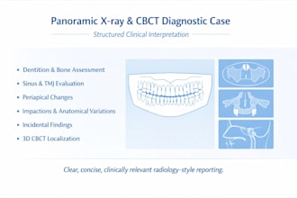 do cbct and opg dental radiology report by a doctor