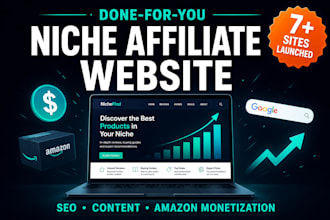 build a profitable niche affiliate website with SEO content and amz monetization