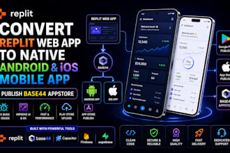 convert replit web app to android ios app sync replit to github fix replit app