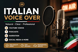 record a natural italian voice over for videos
