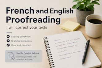 correct texts in french or in english