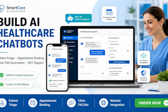 do ai healthcare chatbot for patient triage appt booking, faq for clinic website