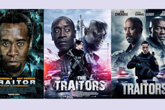 design a professional movie, film, hollywood movie and cinema poster