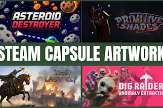 design steam capsule art and store assets for your game