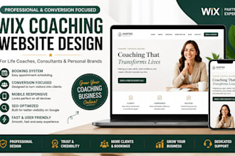 wix coaching website life coach website, consultant website mentorship website