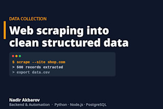 scrape websites and deliver clean structured data