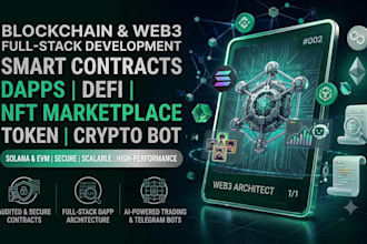 build web3 dapp smart contracts trading bots and defi apps