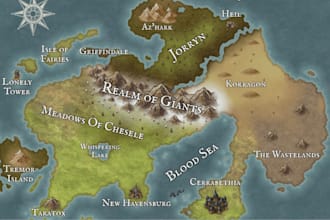 create fantasy map dnd rpg world map inkarnate hand drawn game maps illustration