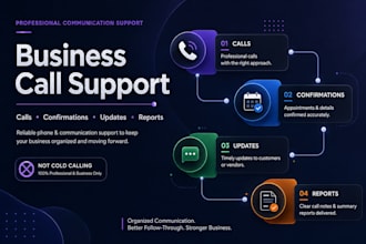 handle business calls, follow ups, and customer support