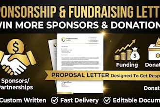 write sponsorship proposal letter, business, fundraising donation request letter