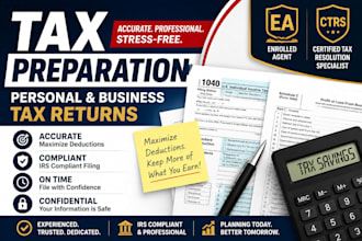 prepare and review personal and business tax returns