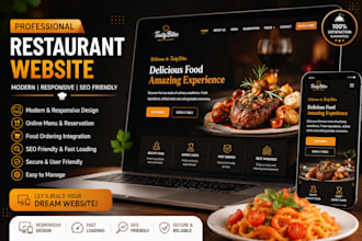 design a modern restaurant, cafe, or bakery website
