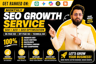 monthly SEO growth service, GEO, aeo optimization