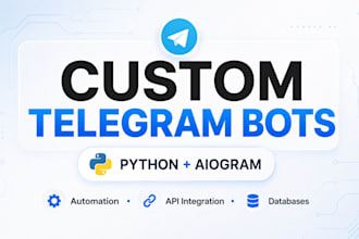 build a custom telegram bot using python and aiogram
