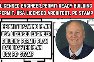 licensed engineer,permit ready building permit, USA licensed architect, pe stamp