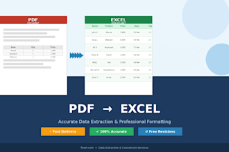 convert your PDF to excel with accurate data extraction