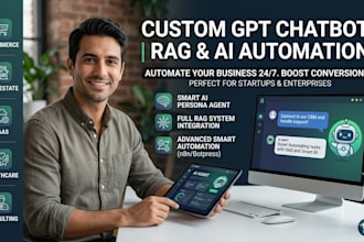 create ai persona agent chatbot with custom gpt, rag and smart ai automation