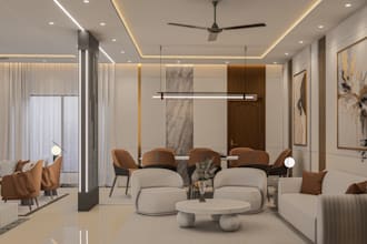 design and visualize elegant living and dining interiors