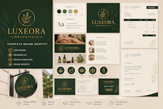 design a complete brand identity, branding kit, brand guidelines, and logo