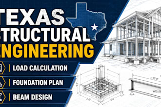 do texas structural engineering, load calculation, foundation plan, beam design