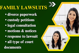 be your lawyer in civil, criminal, family and tort law disputes