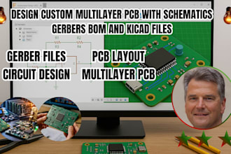 design multilayer pcb with schematics gerber bom and kicad files