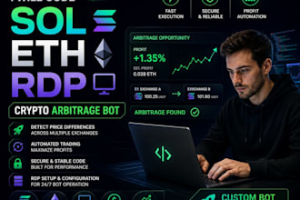 code sol eth  rdp crypto arbitrage bot solana volume crypto arbitrage bot